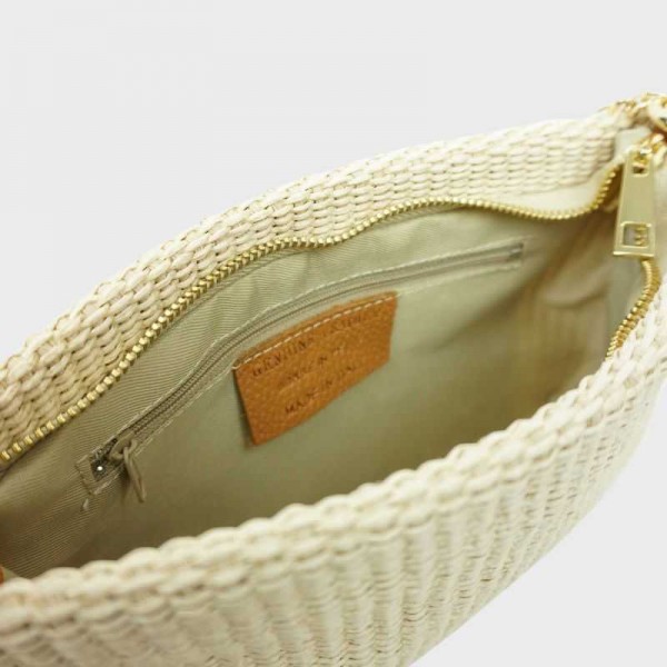 Anais - Petit sac en raphia garni... Anais - Petit sac en raphia garni...