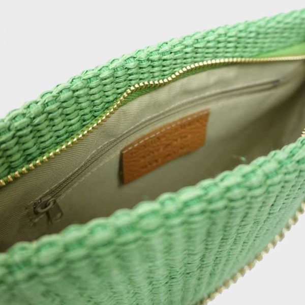 Anais - Petit sac en raphia garni... Anais - Petit sac en raphia garni...