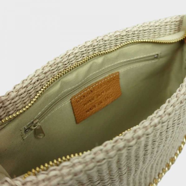 Anais - Petit sac en raphia garni... Anais - Petit sac en raphia garni...