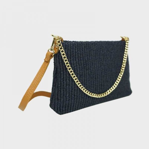 Anais - Petit sac en raphia garni... Anais - Petit sac en raphia garni...