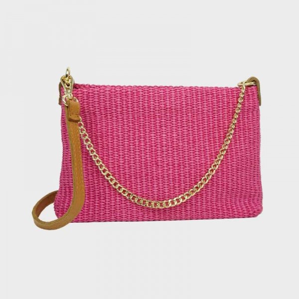 Anais - Petit sac en raphia garni... Anais - Petit sac en raphia garni...