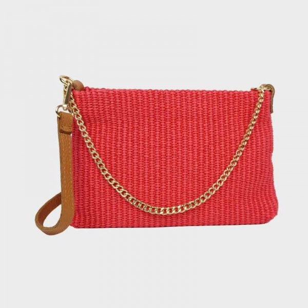 Anais - Petit sac en raphia garni... Anais - Petit sac en raphia garni...