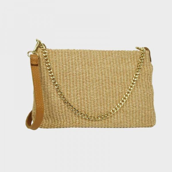 Anais - Petit sac en raphia garni... Anais - Petit sac en raphia garni...