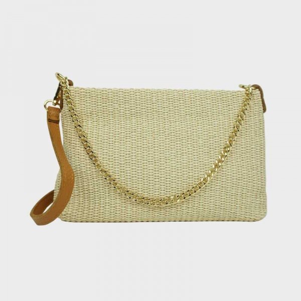 Anais - Petit sac en raphia garni... Anais - Petit sac en raphia garni...
