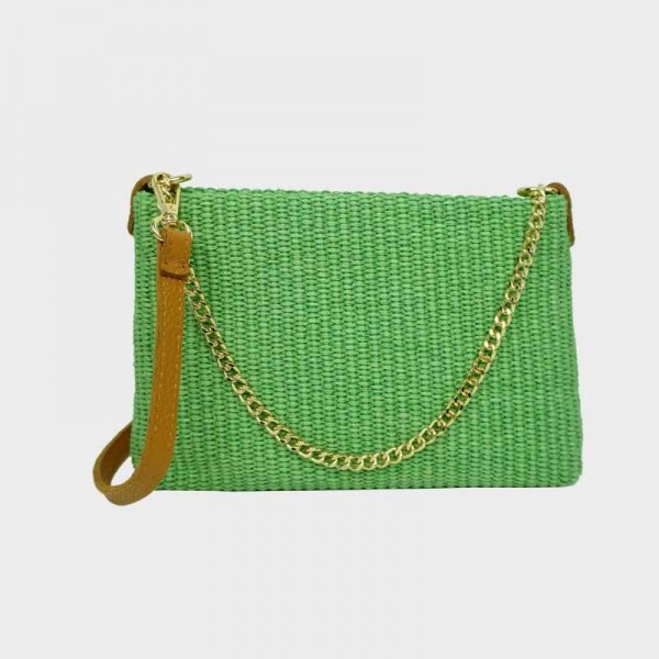 Anais - Petit sac en raphia garni... Anais - Petit sac en raphia garni...