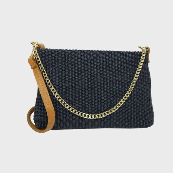 Anais - Petit sac en raphia garni... Anais - Petit sac en raphia garni...