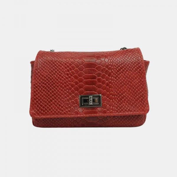 Anais - Sac bandoulière en cuir croco... Anais - Sac bandoulière en cuir croco...