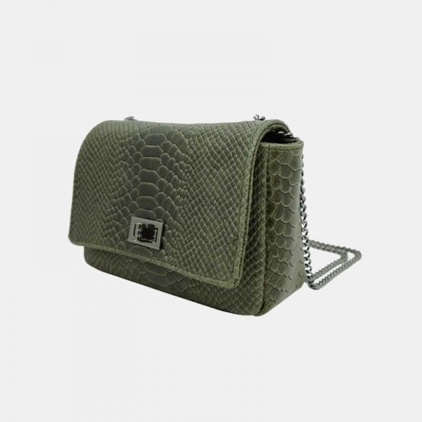 Anais - Sac bandoulière en cuir croco...