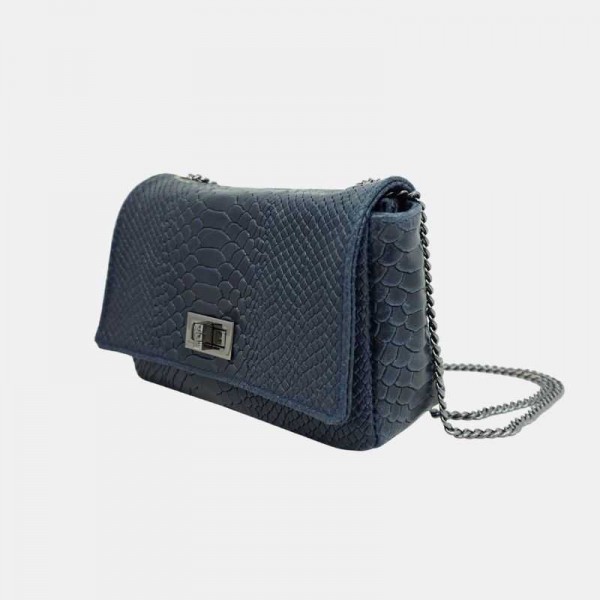 Anais - Sac bandoulière en cuir croco...