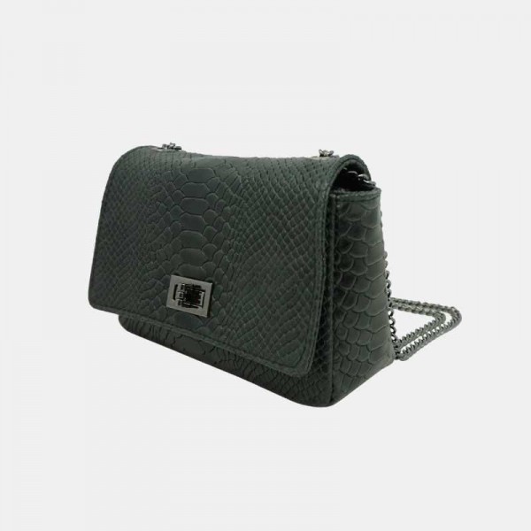 Anais - Sac bandoulière en cuir croco...