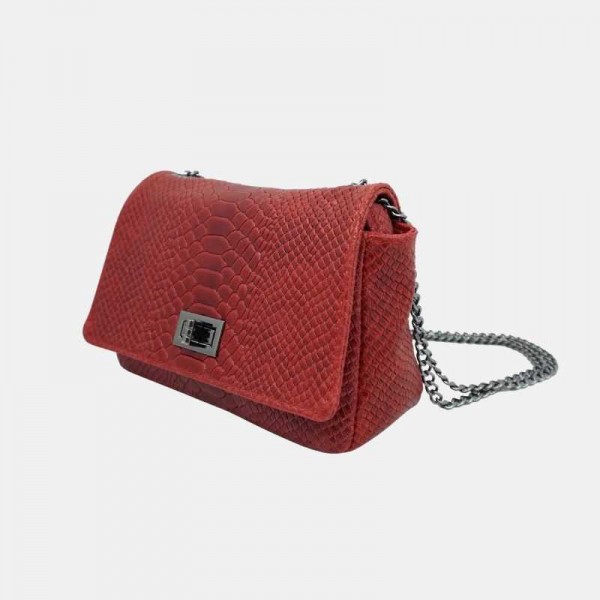 Anais - Sac bandoulière en cuir croco... Anais - Sac bandoulière en cuir croco...