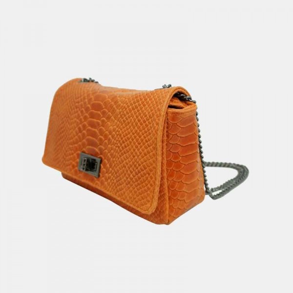 Anais - Sac bandoulière en cuir croco...