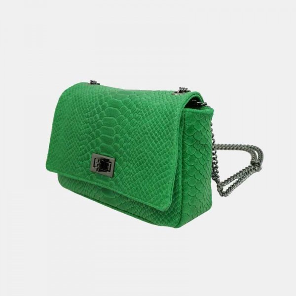 Anais - Sac bandoulière en cuir croco...