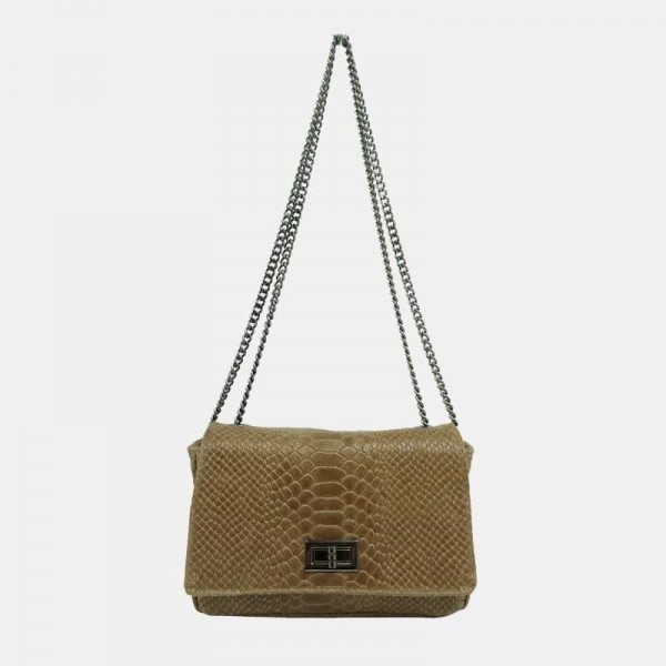 Anais - Sac bandoulière en cuir croco...