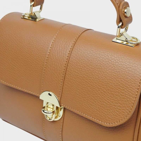 Anais - Sac à main en cuir avec rabat...