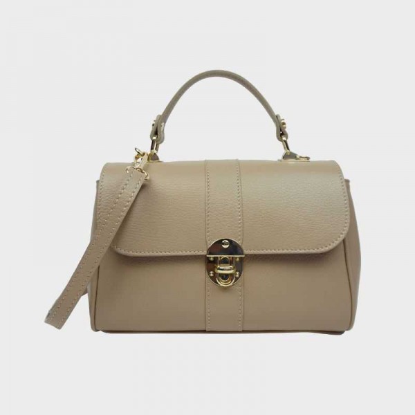 Anais - Sac à main en cuir avec rabat...