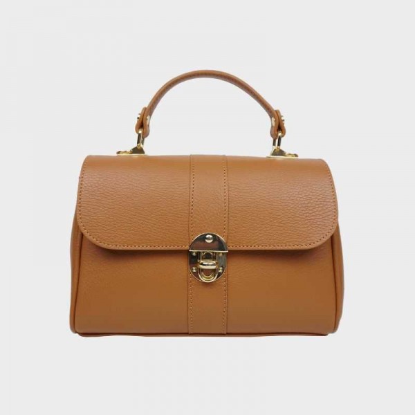 Anais - Sac à main en cuir avec rabat...