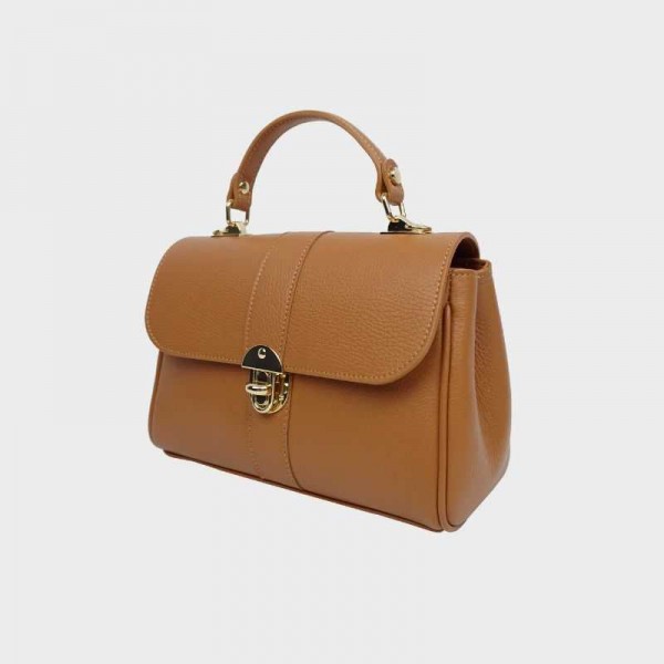 Anais - Sac à main en cuir avec rabat...