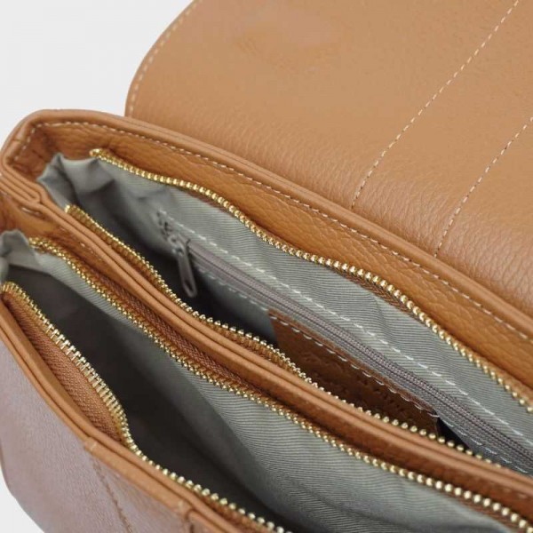 Anais - Sac à main en cuir avec rabat...