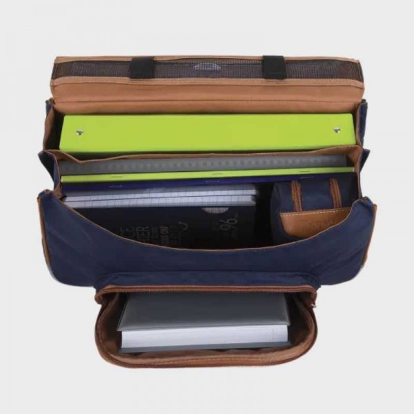 Tann's - Cartable avec poche gourde... Tann's - Cartable avec poche gourde...