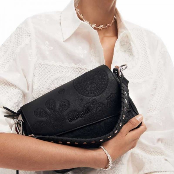 Desigual - Sac bandoulière brodé...