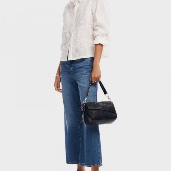 Desigual - Sac bandoulière brodé...