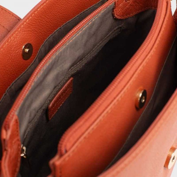 Hexagona - Sac porté épaule en cuir Luna