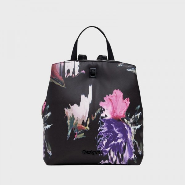 Desigual - Sac à dos noir à fleurs... Desigual - Sac à dos noir à fleurs...