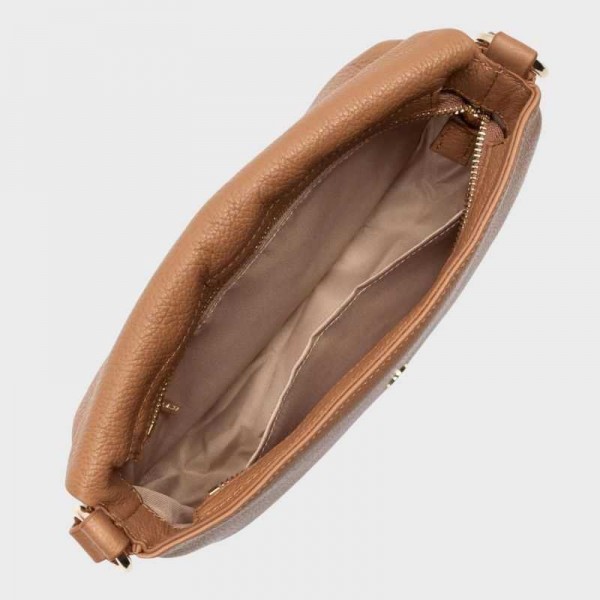 Lancaster - Sac besace en cuir Dune...