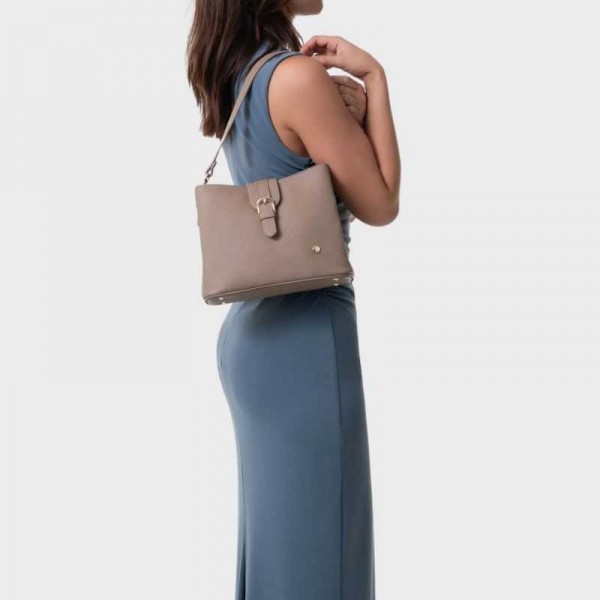 Hexagona - Sac porté épaule en cuir Luna