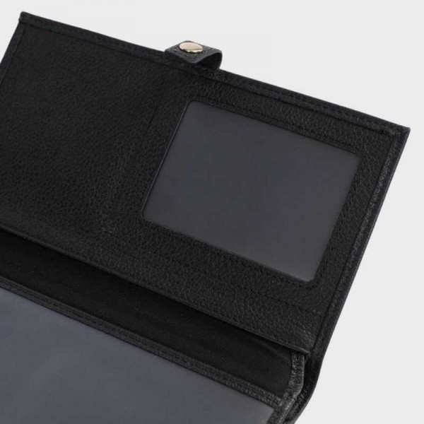 Hexagona - Compagnon en cuir noir... Hexagona - Compagnon en cuir noir...