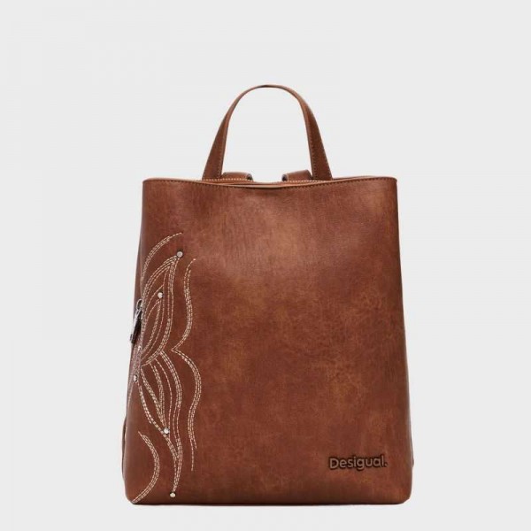 Desigual - Sac à dos Camel papillon...