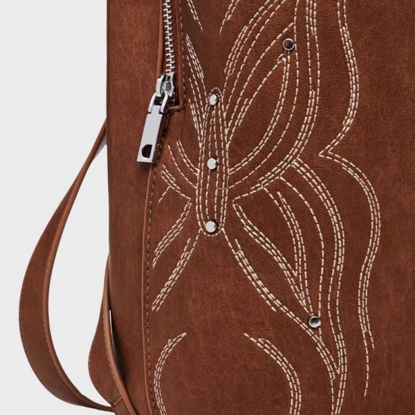 Desigual - Sac à dos Camel papillon...