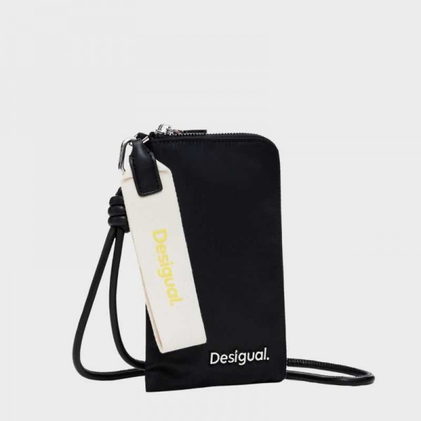 Desigual - Pochette noire en toile...