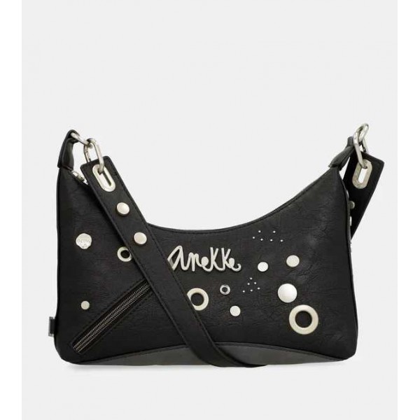 Anekke - Sac porté épaule noir clouté...