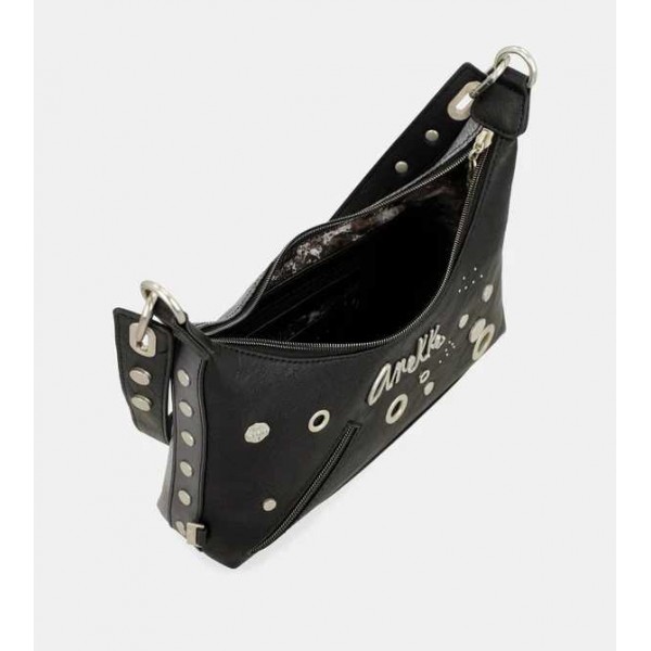 Anekke - Sac porté épaule noir clouté...