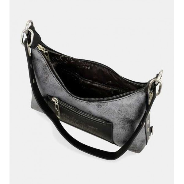 Anekke - Sac porté épaule noir clouté...