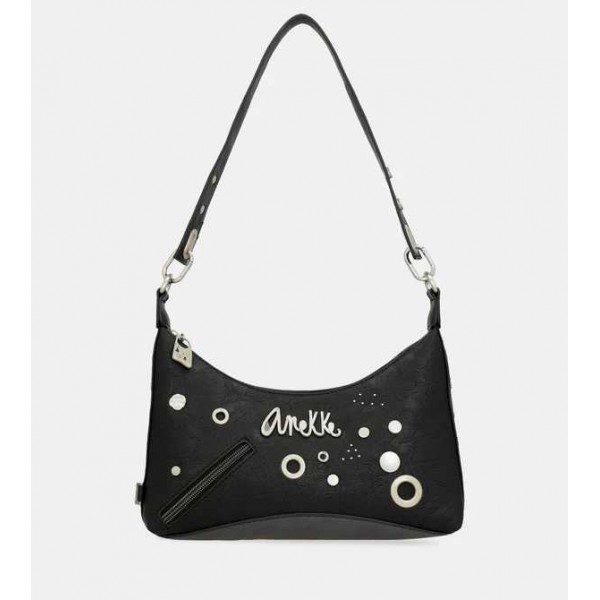 Anekke - Sac porté épaule noir clouté...