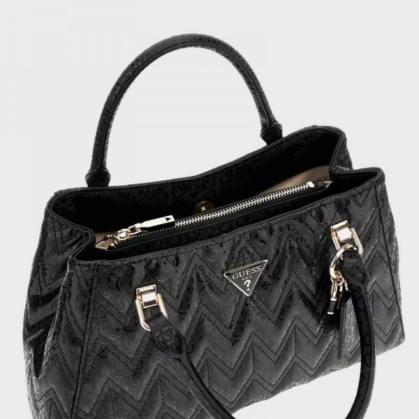 Guess - Sac à main noir brillant...