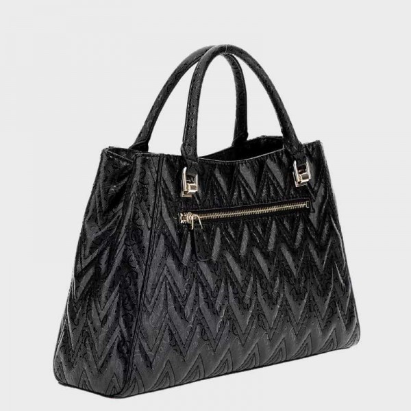 Guess - Sac à main noir brillant...