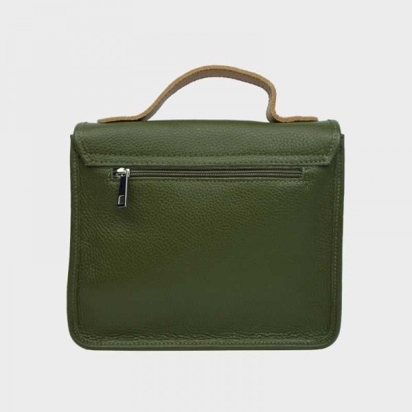 Anais - Cartable en cuir avec poche... Anais - Cartable en cuir avec poche...