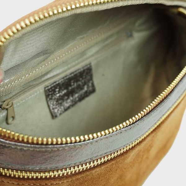 Anais - Sac banane en cuir double zip... Anais - Sac banane en cuir double zip...