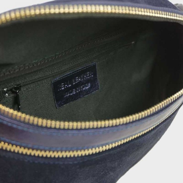 Anais - Sac banane en cuir double zip...