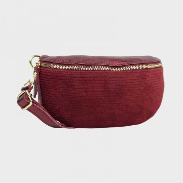 Anais - Sac banane en cuir bi-matière... Anais - Sac banane en cuir bi-matière...