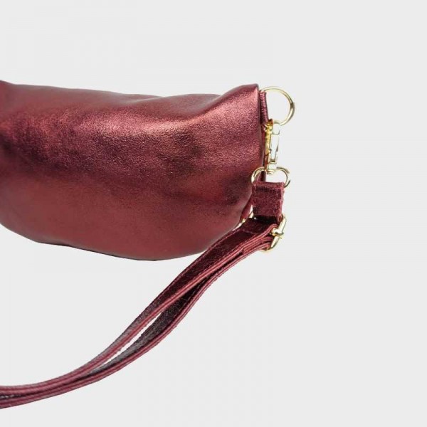 Anais - Sac banane en cuir bi-matière... Anais - Sac banane en cuir bi-matière...