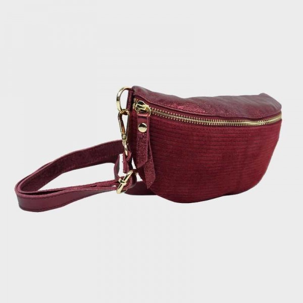 Anais - Sac banane en cuir bi-matière... Anais - Sac banane en cuir bi-matière...