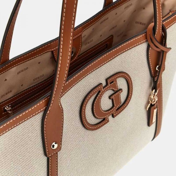 Guess - Sac cabas porté épaule beige... Guess - Sac cabas porté épaule beige...