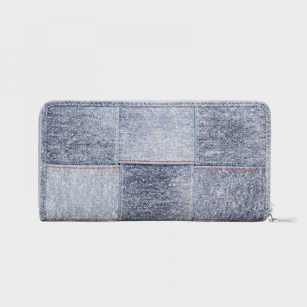 Desigual - Portefeuille zippé en jean...