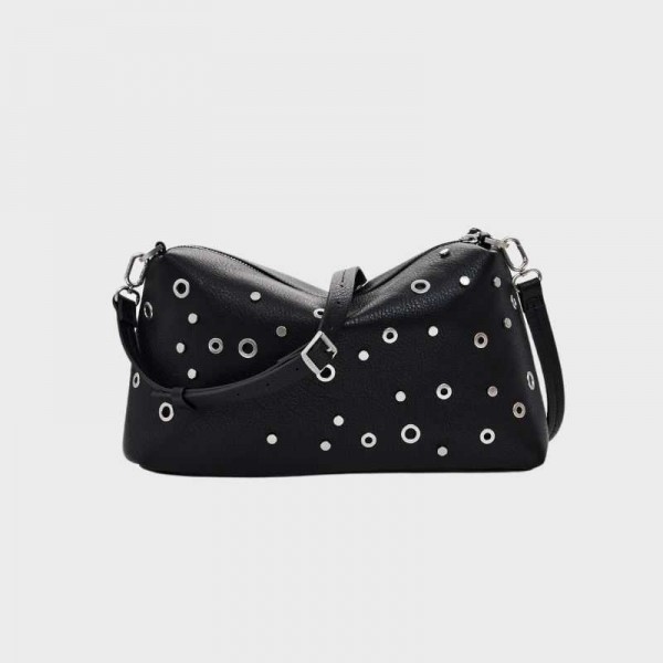 Desigual - Sac bandoulière noir à...