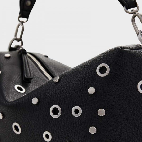 Desigual - Sac bandoulière noir à...